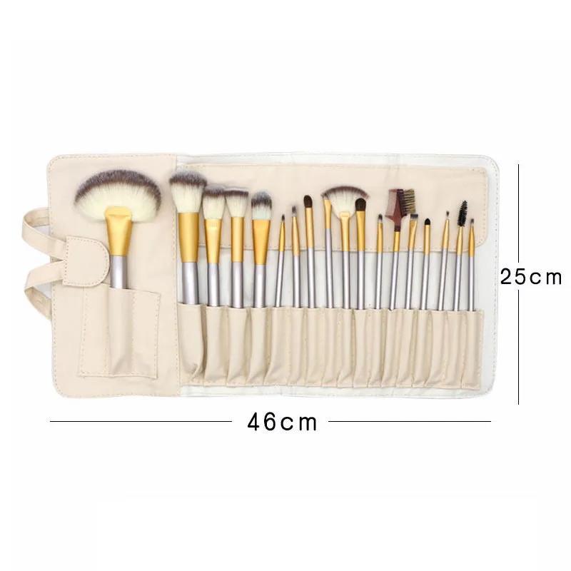 18pcs Premium Cosmetic Makeup Brush Set with Bag
