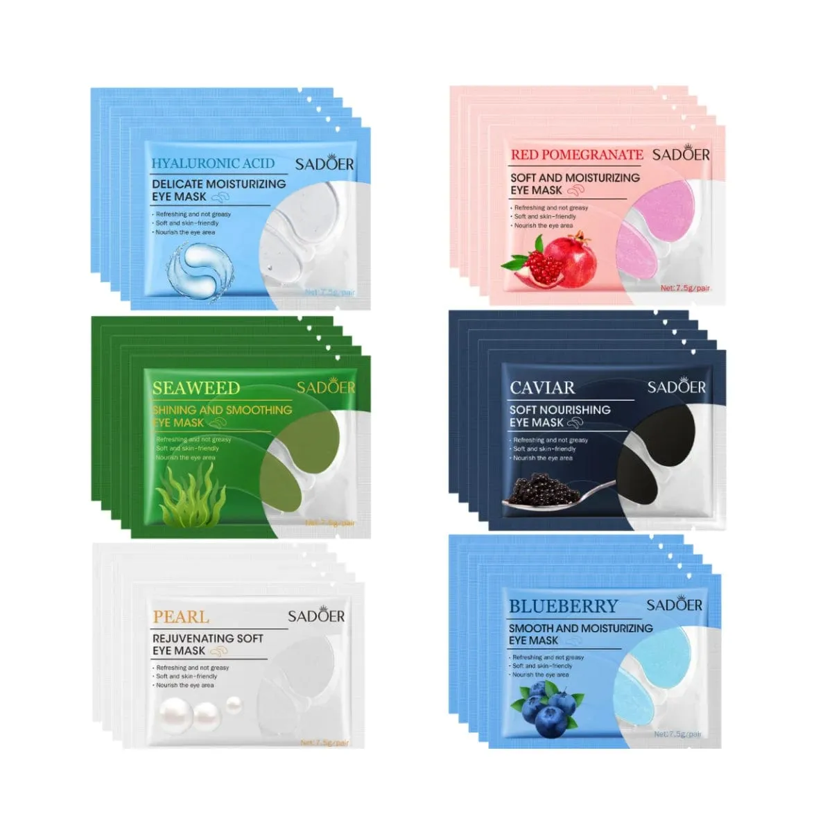 20 Pairs Collagen Under Eye Patches Moisturizing Dark Circles Eyes Care Masks Puffy Eyes