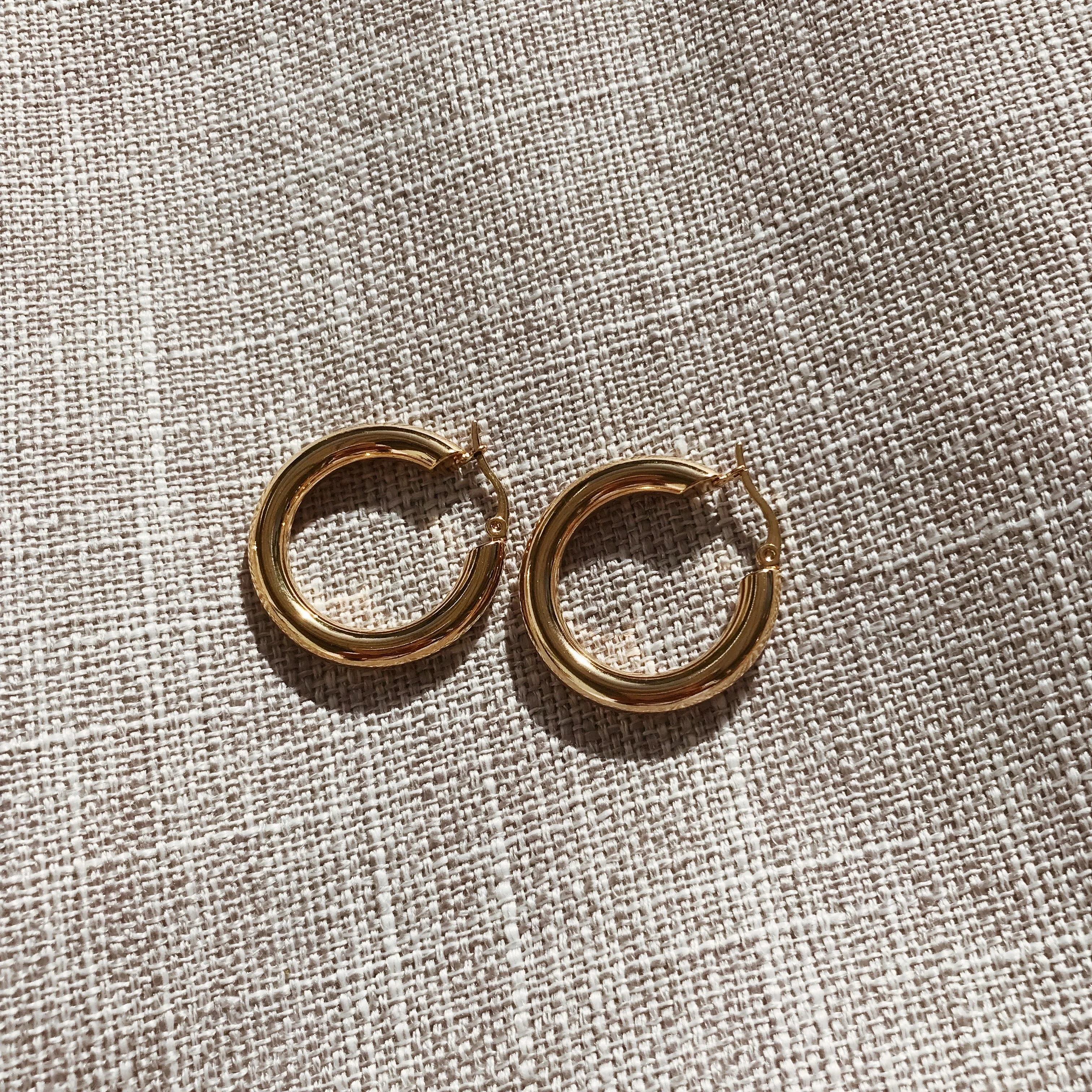 Adriana Light Smooth Hoops