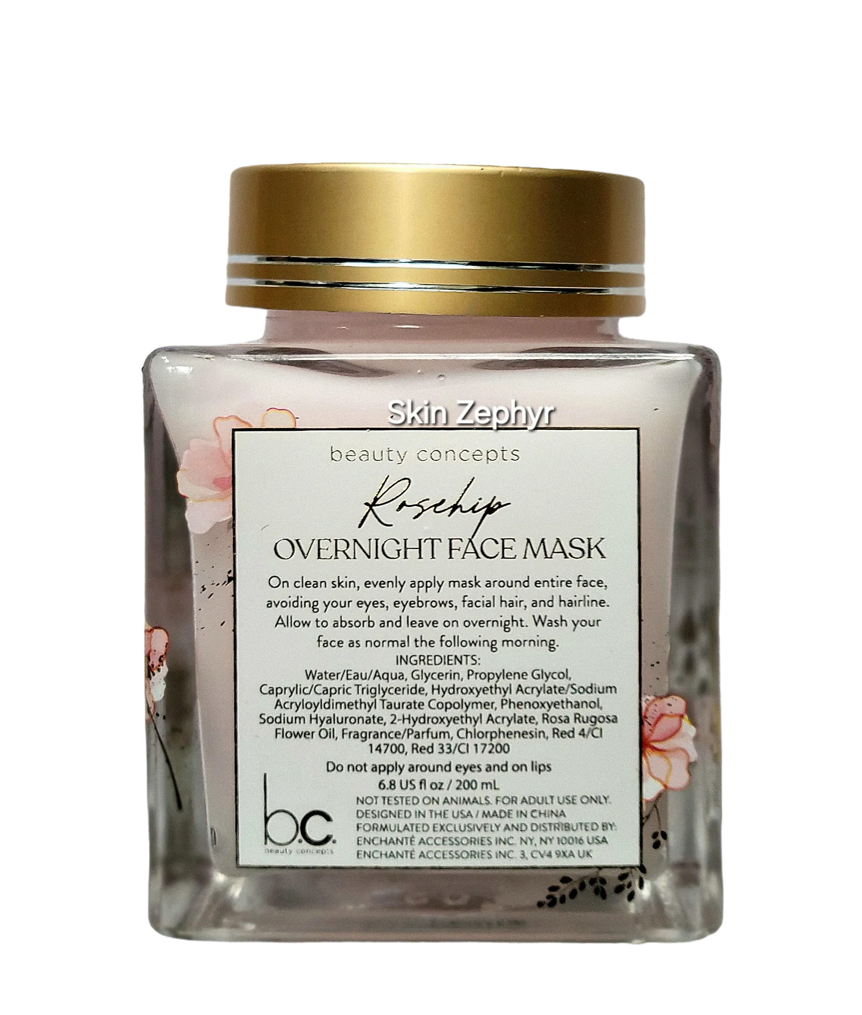 Beauty Concepts Rosehip Overnight Face Mask