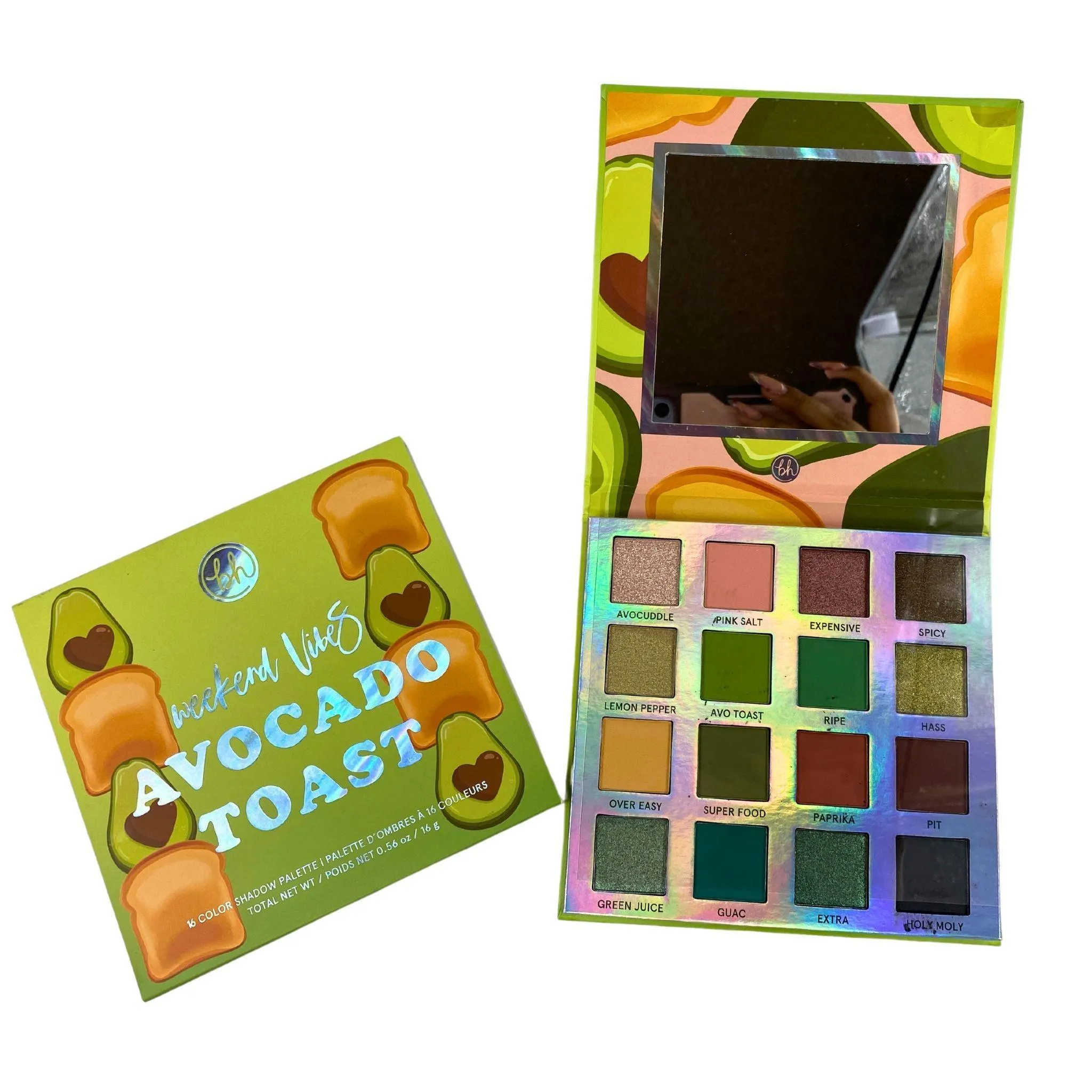 BH Cosmetics Weekend Vibes Avocado Toast 16 Color Shadow Palette (36 Pcs Lot)