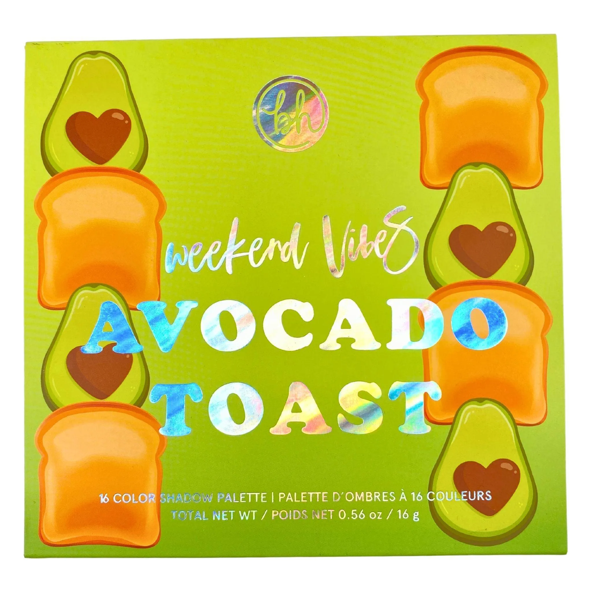 BH Cosmetics Weekend Vibes Avocado Toast 16 Color Shadow Palette (36 Pcs Lot)
