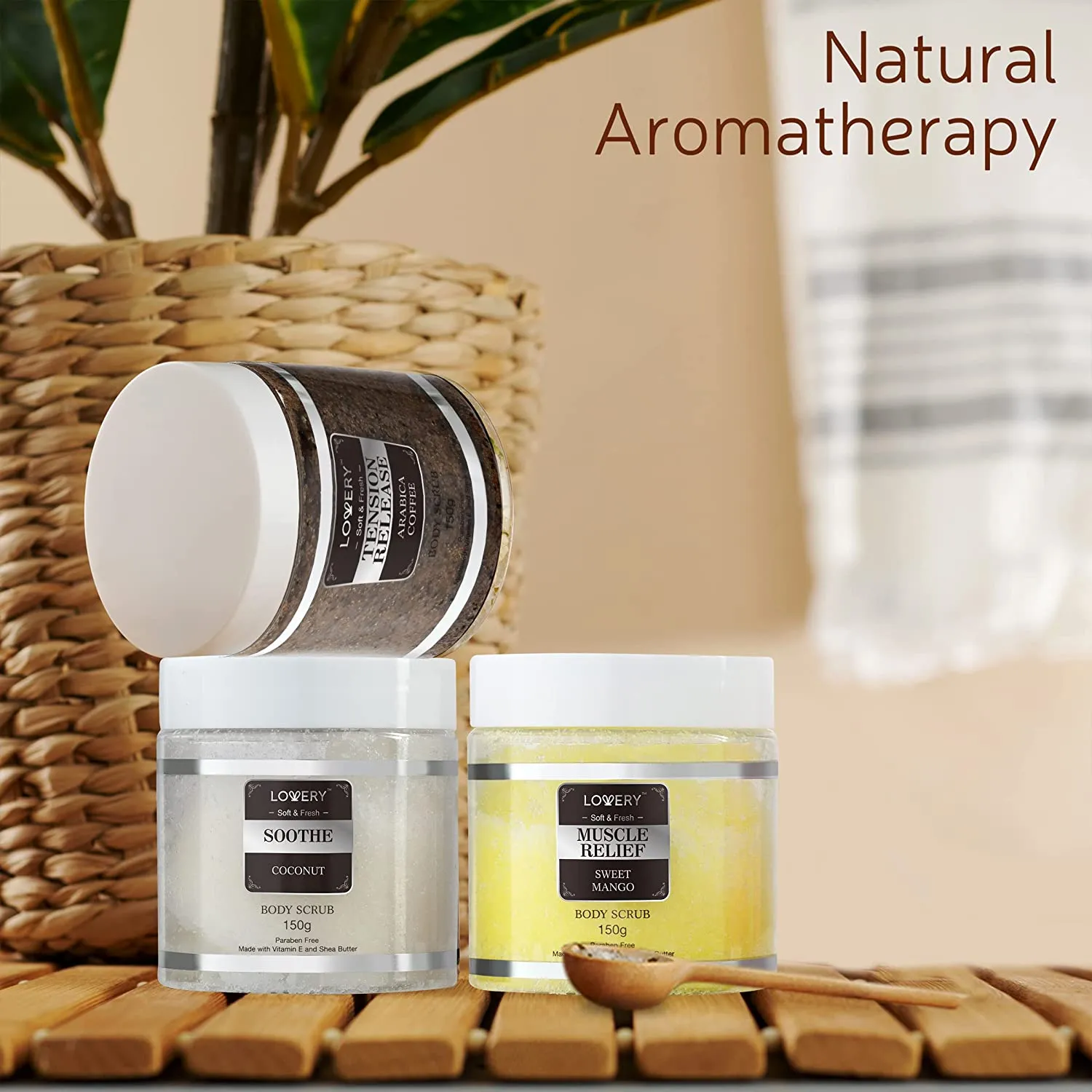 Body Scrub Gift Set - 8Pc Marble Exfoliating Spa Salts