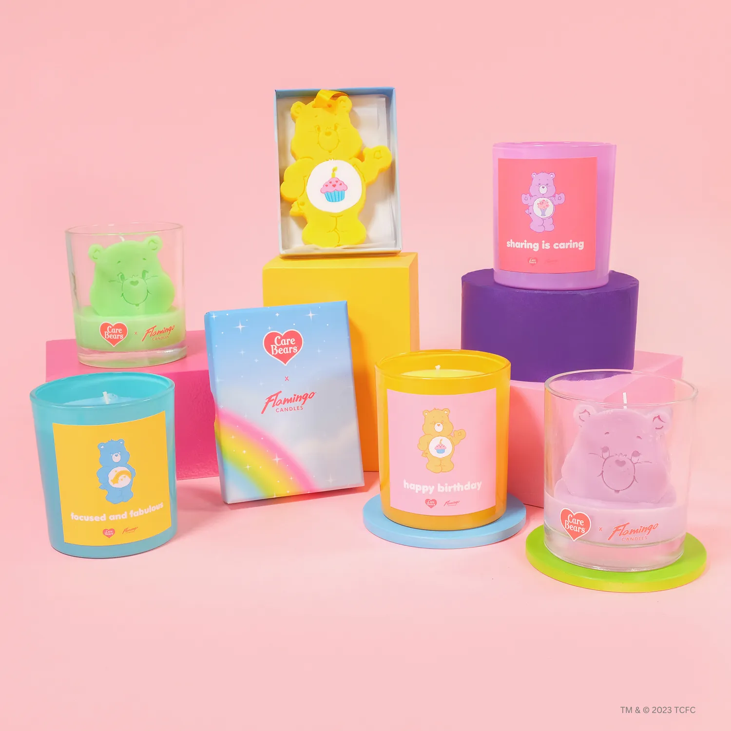 Care Bears x Flamingo Candles Cute Cupcake Birthday Bear Scent Shape