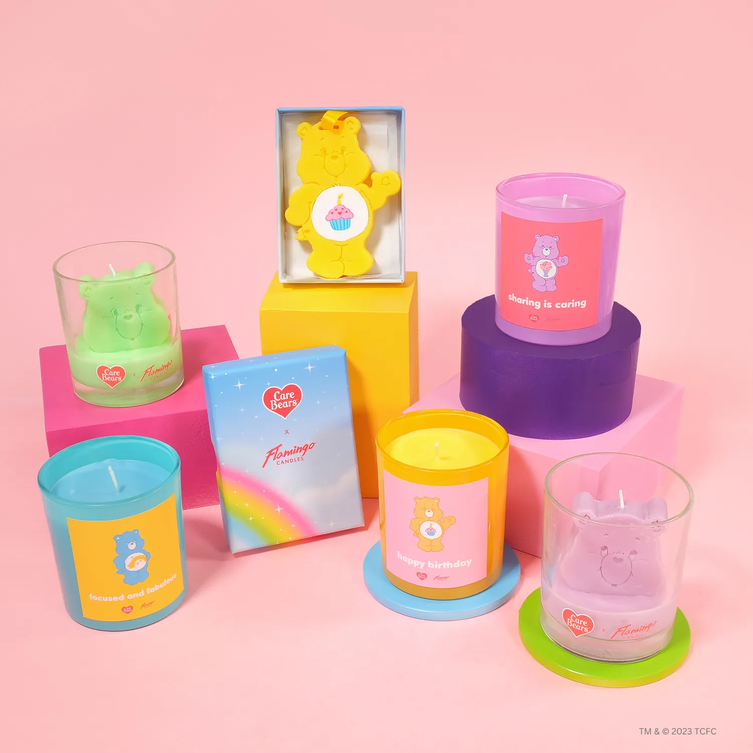 Care Bears x Flamingo Candles Cute Cupcake Birthday Bear Scent Shape