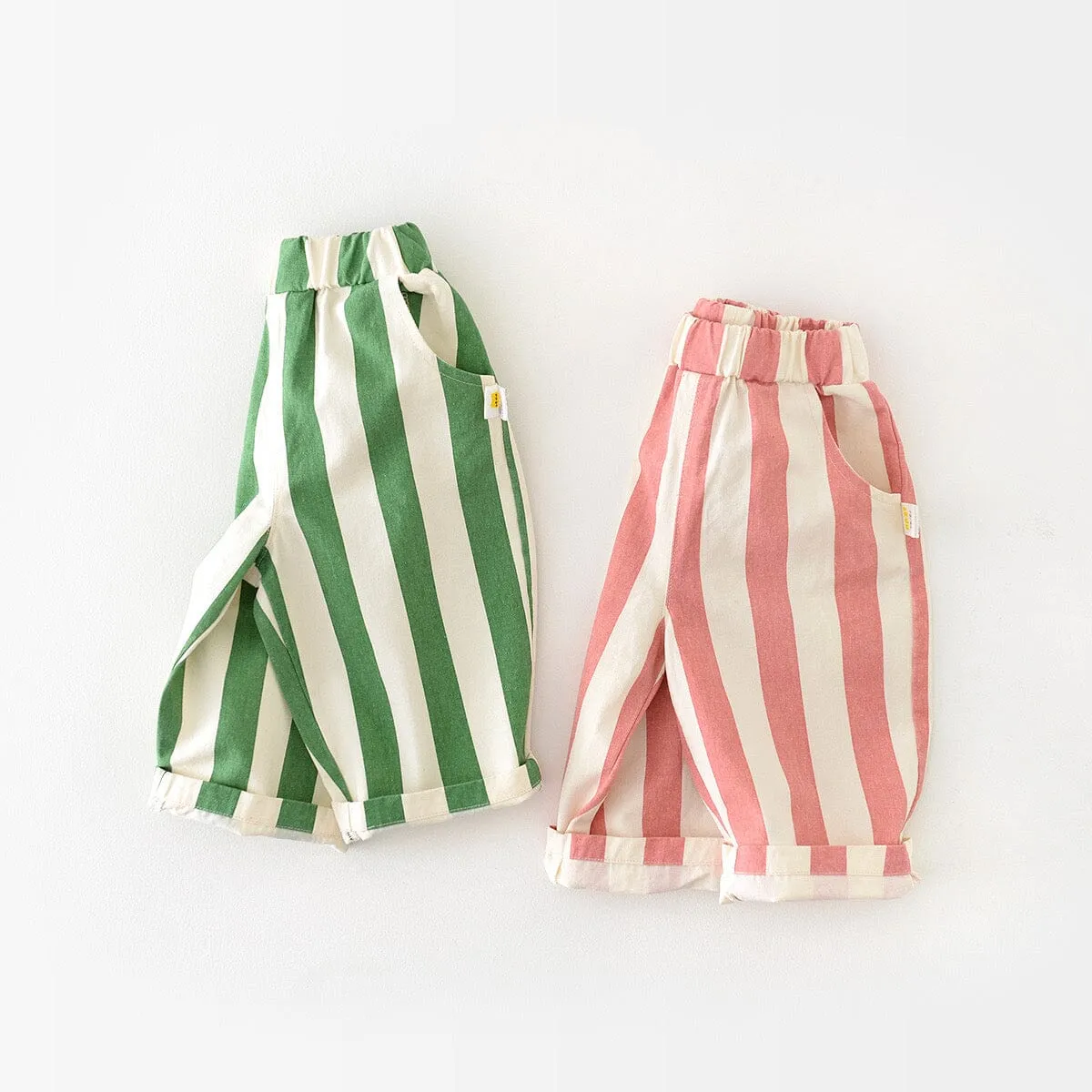 Colorful Striped High Waist Casual Pants