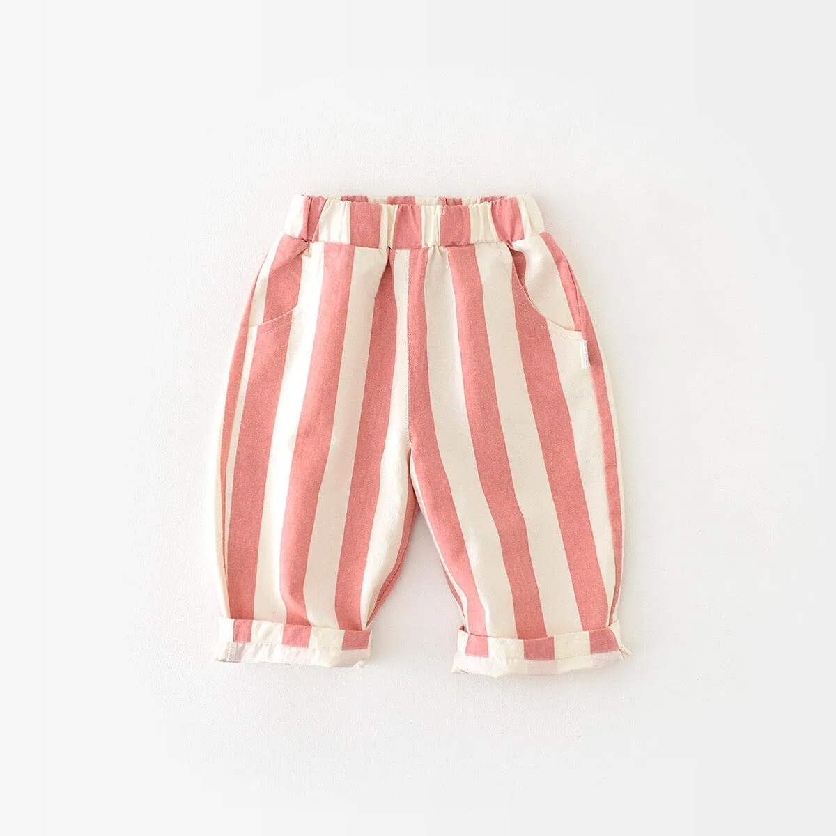Colorful Striped High Waist Casual Pants