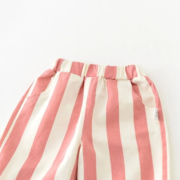 Colorful Striped High Waist Casual Pants