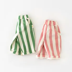 Colorful Striped High Waist Casual Pants