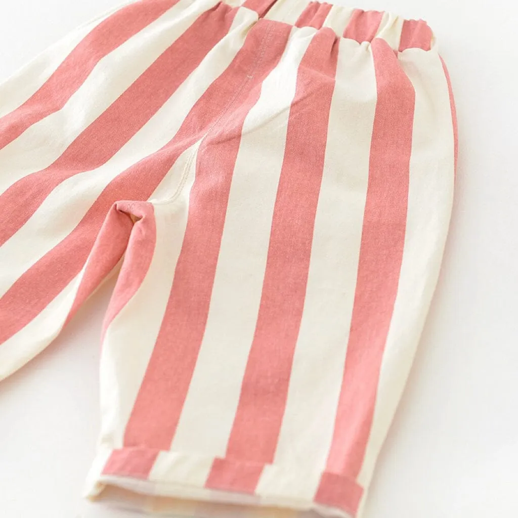 Colorful Striped High Waist Casual Pants
