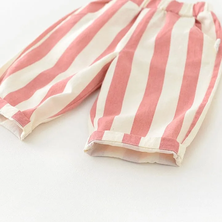 Colorful Striped High Waist Casual Pants