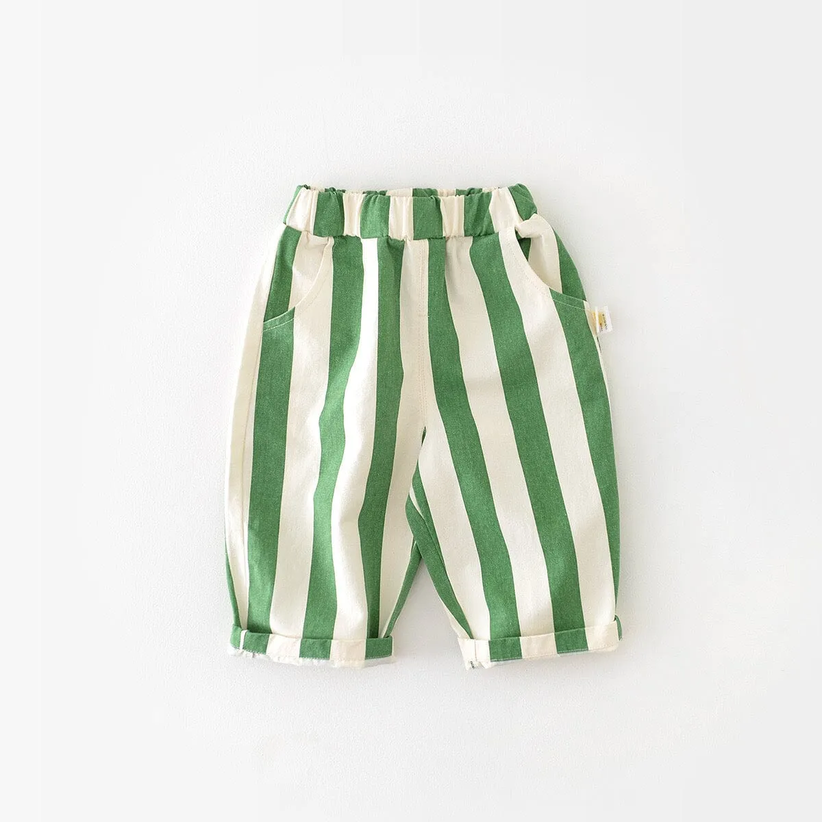 Colorful Striped High Waist Casual Pants