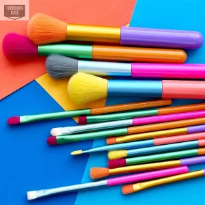 Colourful Makeup Brush Set