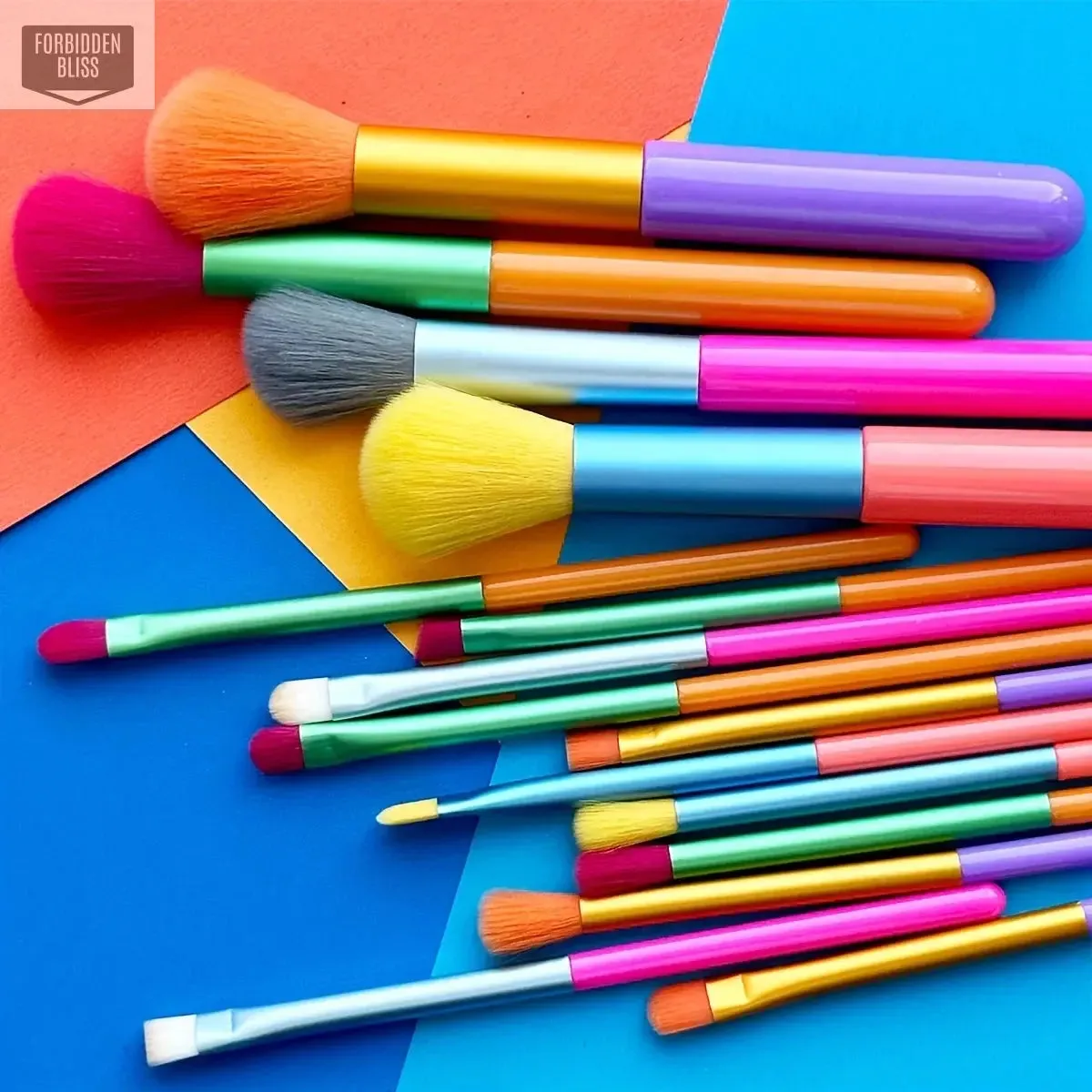 Colourful Makeup Brush Set