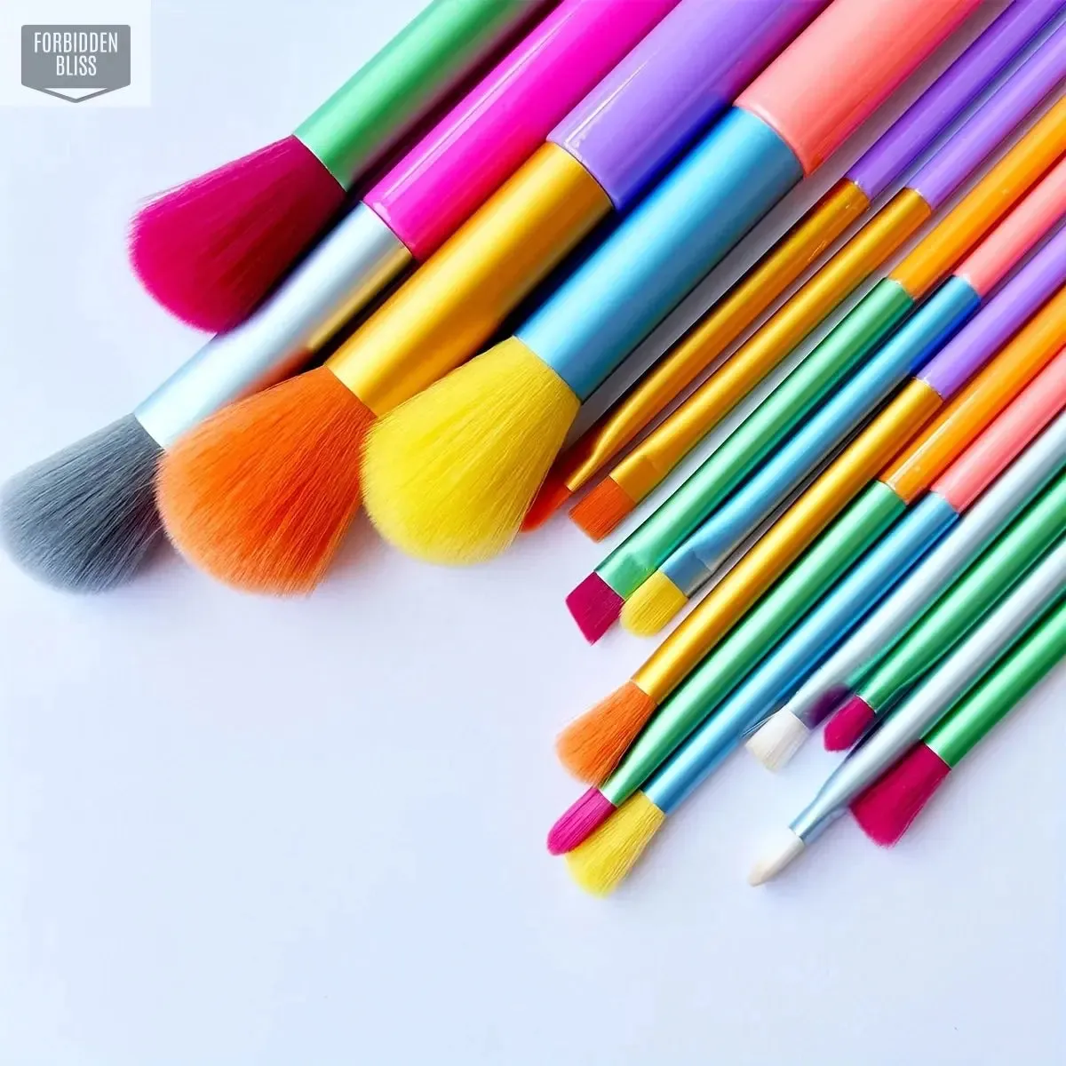 Colourful Makeup Brush Set