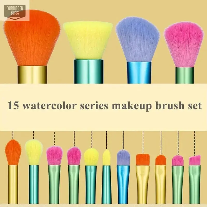 Colourful Makeup Brush Set
