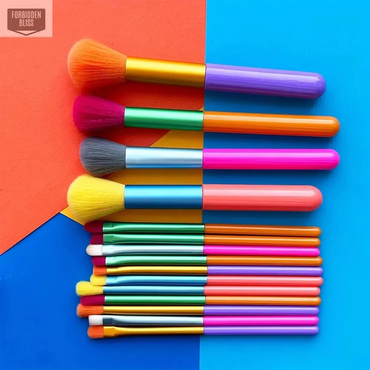 Colourful Makeup Brush Set