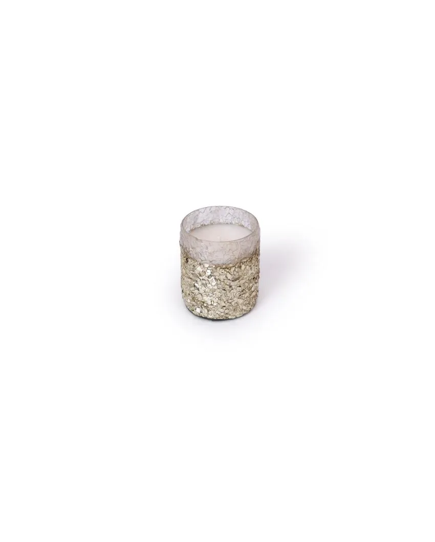 Crystal Mosaic Wax Filled Scented Votive Jar Candle | Set of 2