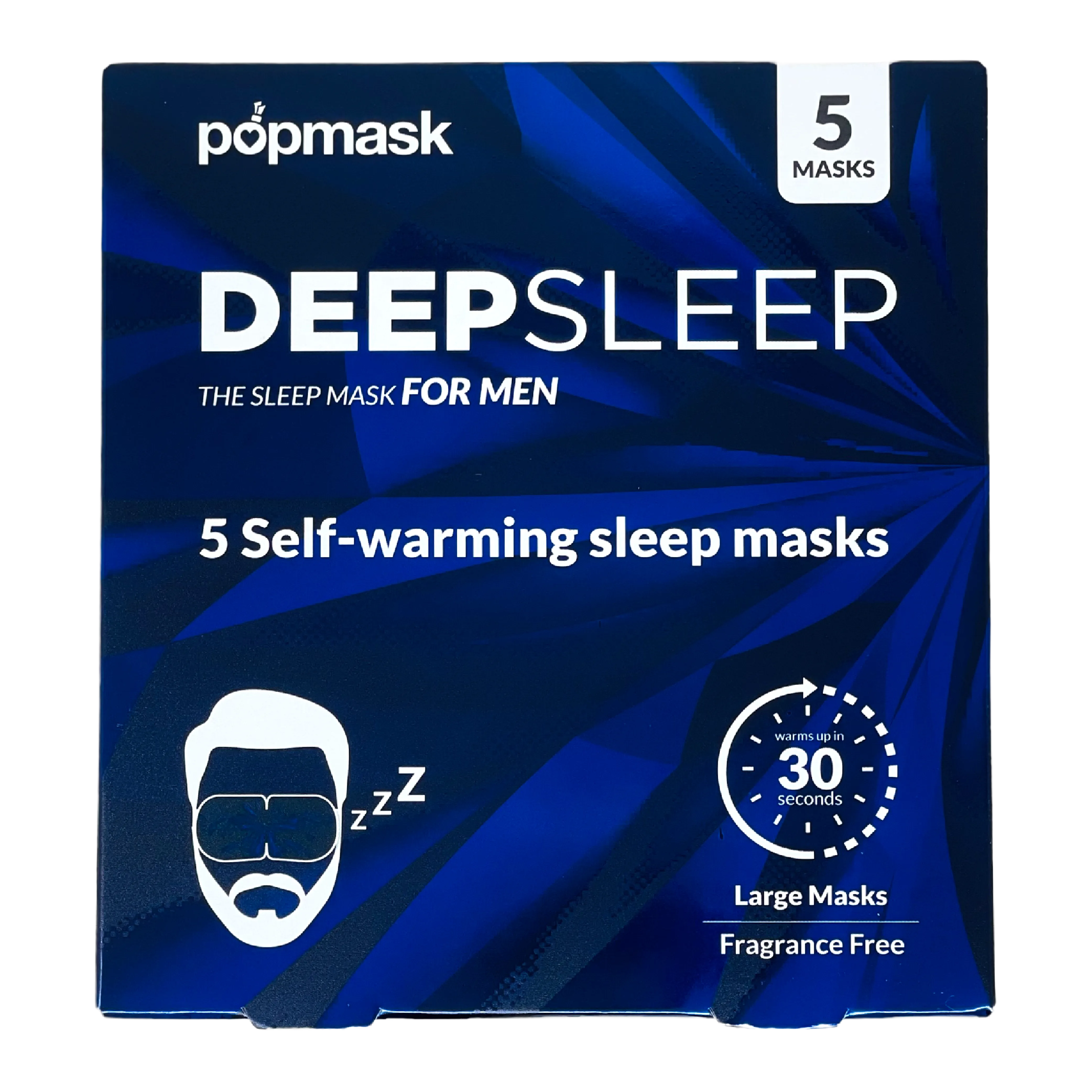Deep Sleep Self-Heating Eye Masks for Men - 5 Pack