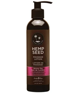 Earthly Body Hemp Seed Massage Lotion - 8 Oz Skinny Dip