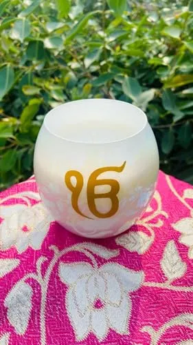 ELEGANTE HOMEZ Scented Jar Candle for Home Decoration Aroma Therapy OM Candles for Birthday Anniversary (Pack of 2)