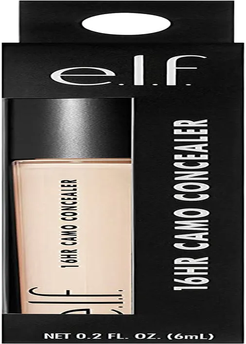 e.l.f. 16HR Camo Concealer, Full Coverage & Highly Pigmented, Matte Finish, Light Ivory, 0.203 Fl Oz (6Ml)