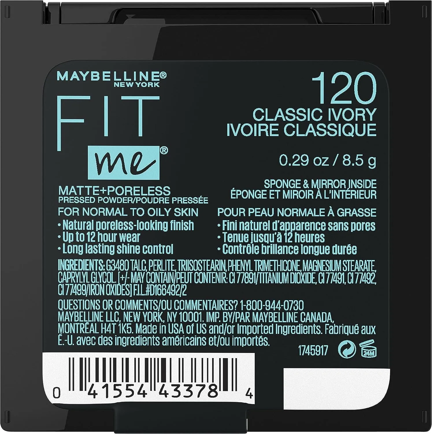 Fit Me Matte   Poreless Pressed Face Powder Makeup & Setting Powder, Classic Ivory, 1 Count