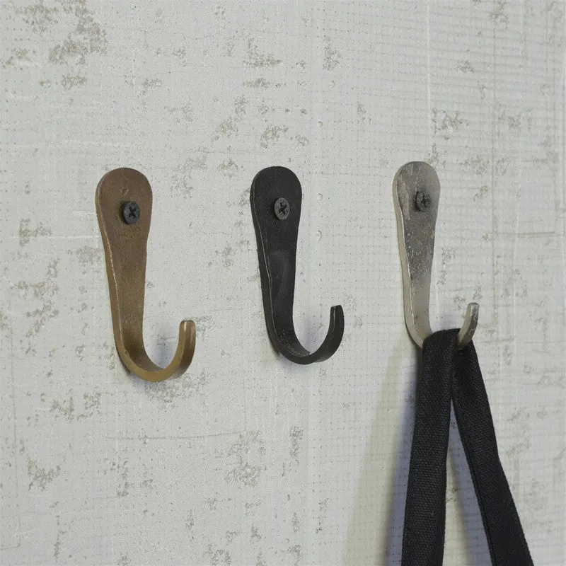 Forged Hook, Iron - Brass