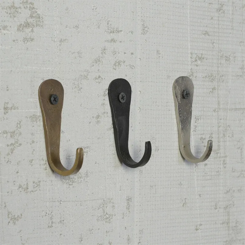Forged Hook, Iron - Brass