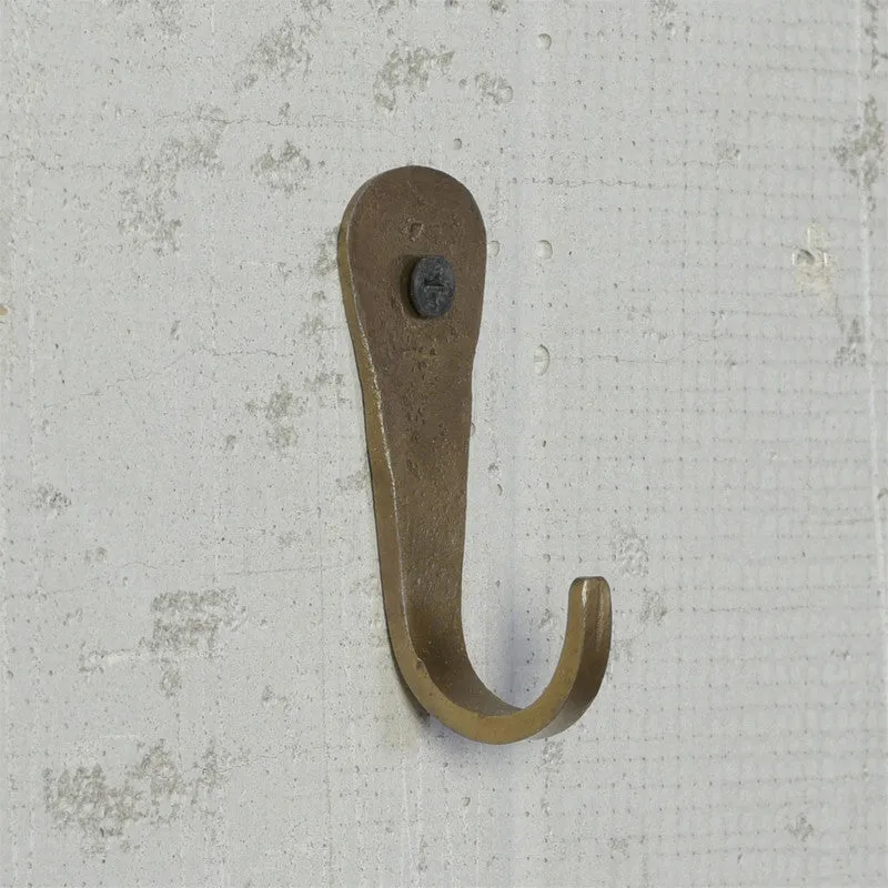 Forged Hook, Iron - Brass