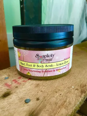Hand, Foot & Body Scrub - Lemon Rose