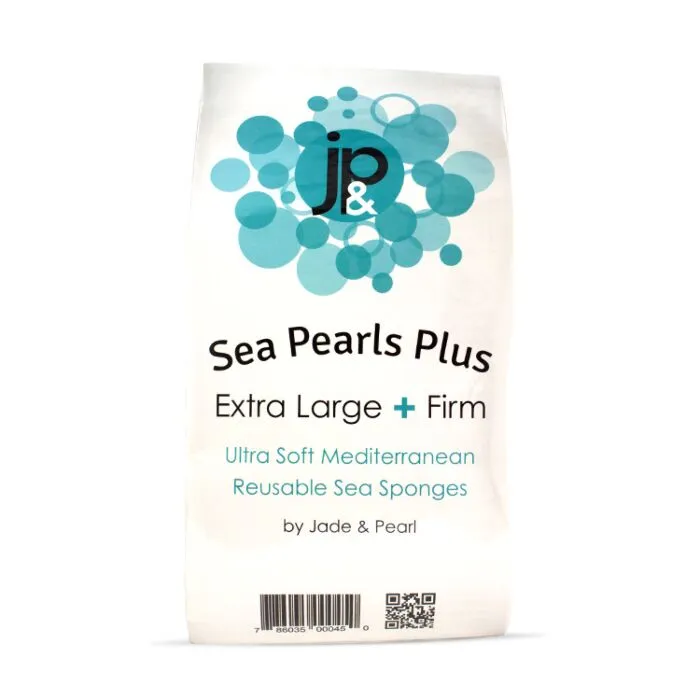 JADE & PEARL Sea Pearl Reusable Prolapse Sponge or Menstrual Sponge - XL   Firm (2 Pack)