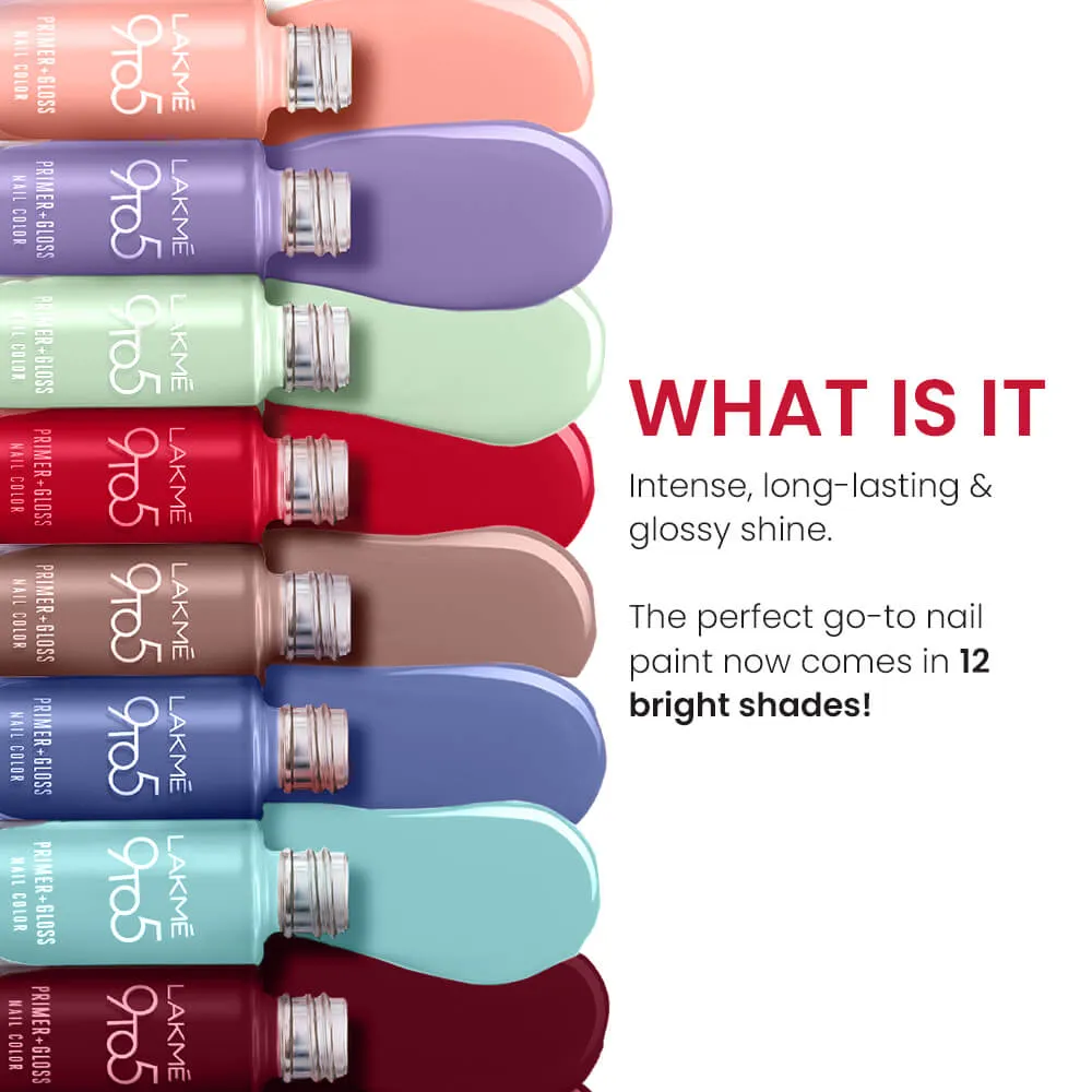 Lakmē 9 to 5 Primer   Gloss Nail Color