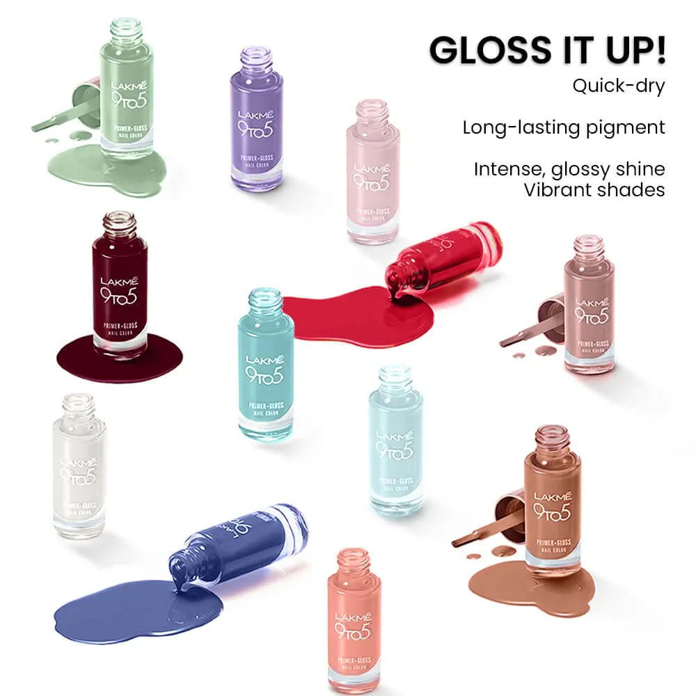 Lakmē 9 to 5 Primer   Gloss Nail Color
