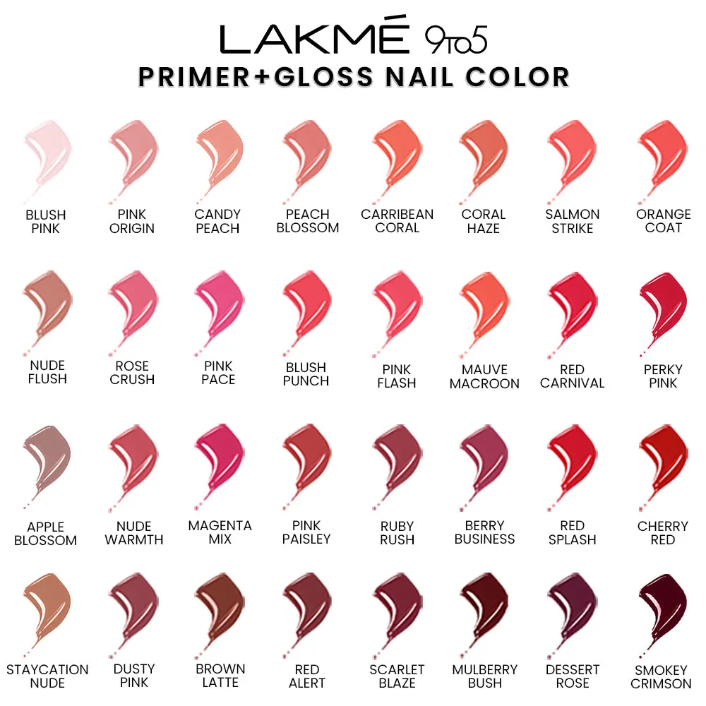 Lakmē 9 to 5 Primer   Gloss Nail Color