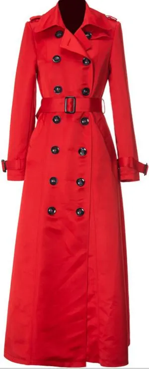 Long Red Trench Coat