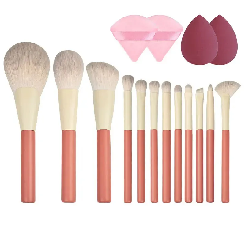 Makeup Brushes Set With 4 Sponge Puff for Women Complete Kit