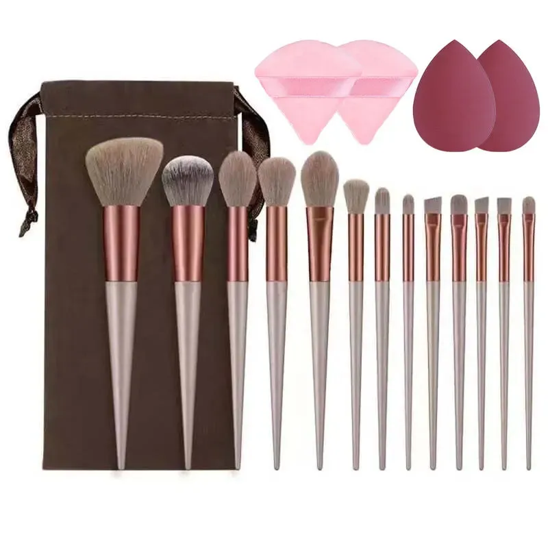 Makeup Brushes Set With 4 Sponge Puff for Women Complete Kit
