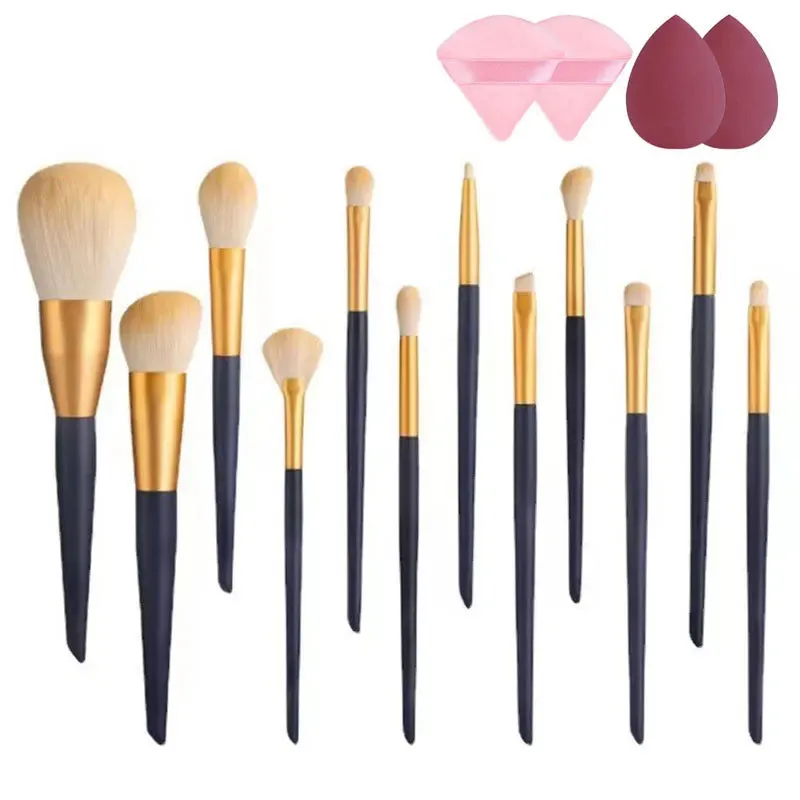Makeup Brushes Set With 4 Sponge Puff for Women Complete Kit