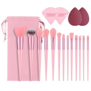 Makeup Brushes Set With 4 Sponge Puff for Women Complete Kit