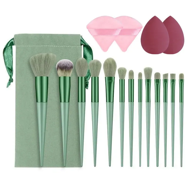 Makeup Brushes Set With 4 Sponge Puff for Women Complete Kit