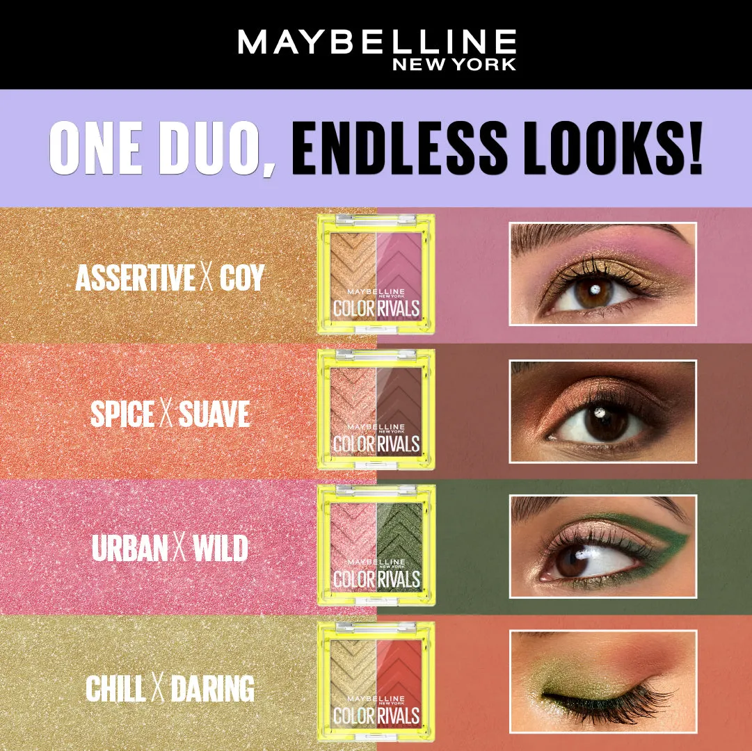 Maybelline New York Color Rivals Eyeshadows Spicy X Suave
