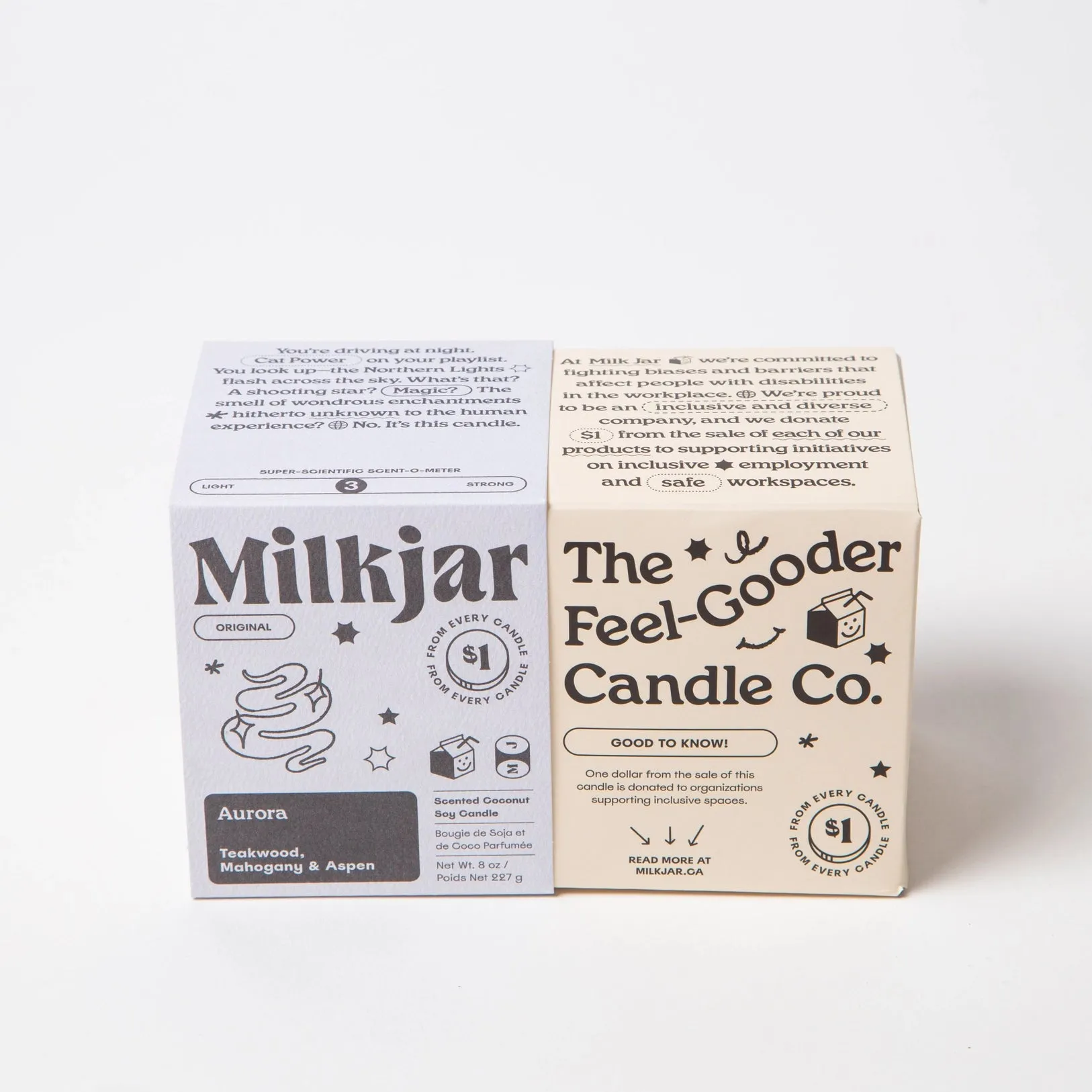 Milk Jar Candle Co Aurora - Mahogany Teakwood & Aspen Coconut Soy 8oz Candle