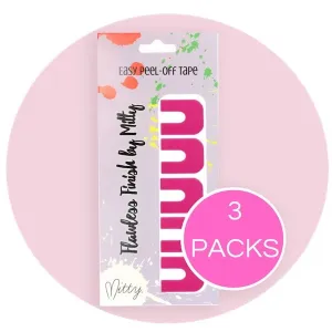 Mitty Flawless Finish Mani Tape 3 Pack - Pink