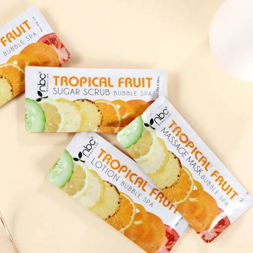 NBC Pedicure Spa Foot Care In A Box 4 Step Set - Tropical Fruit Scent (Clearance)