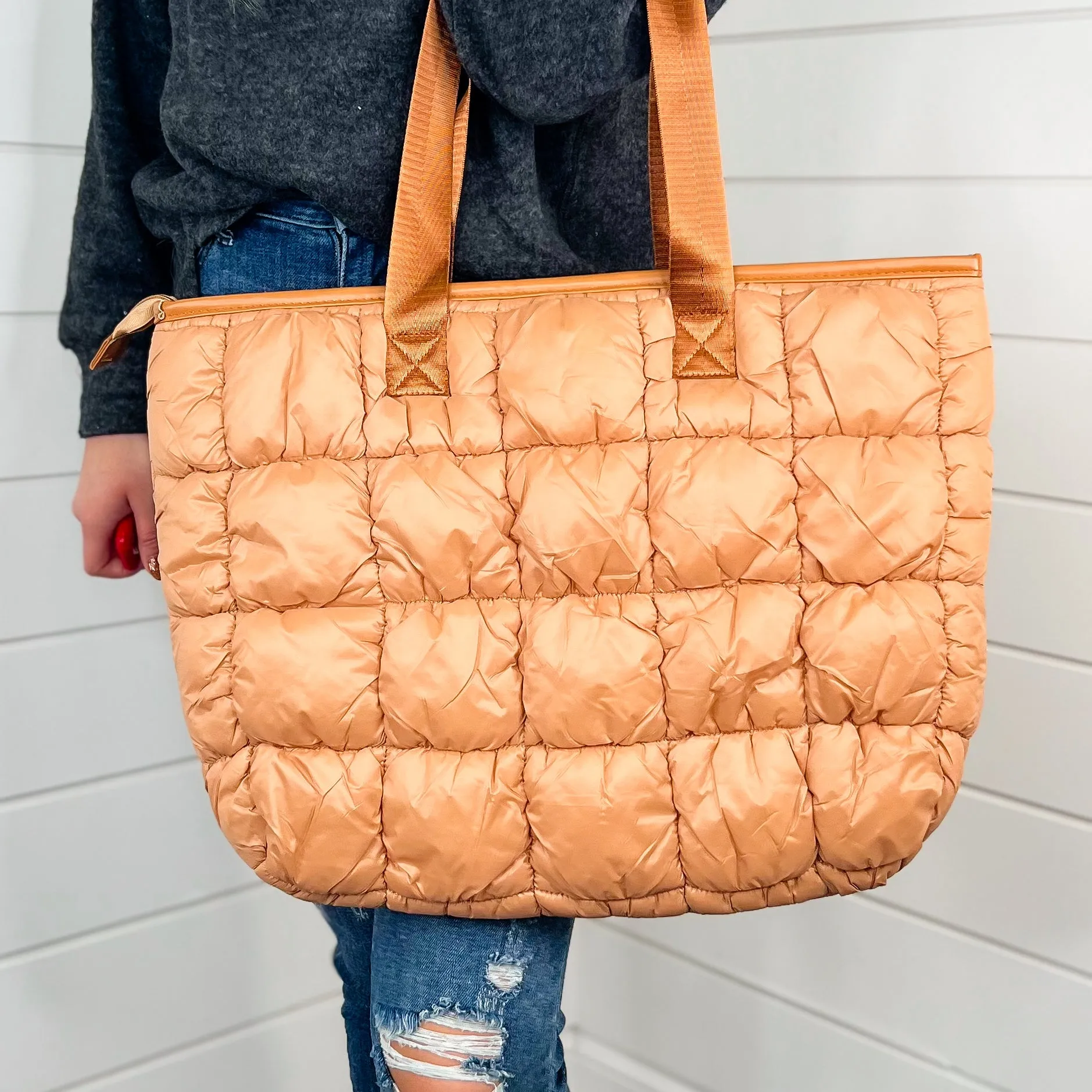 Need a Break Puffer Tote Bag - 6 colors!