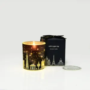 Paris Rose Scent Led Light Candle 140g