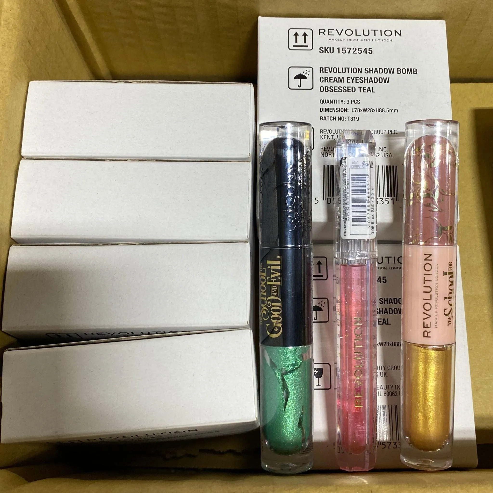 Revolution The School For Good And Evil Liquid Eyeshadow & Lip Oil Mix (50 Pcs Lot)