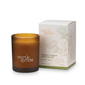 Soy Wax Candles Bergamot Rind, Tangerine & Geranium Leaf