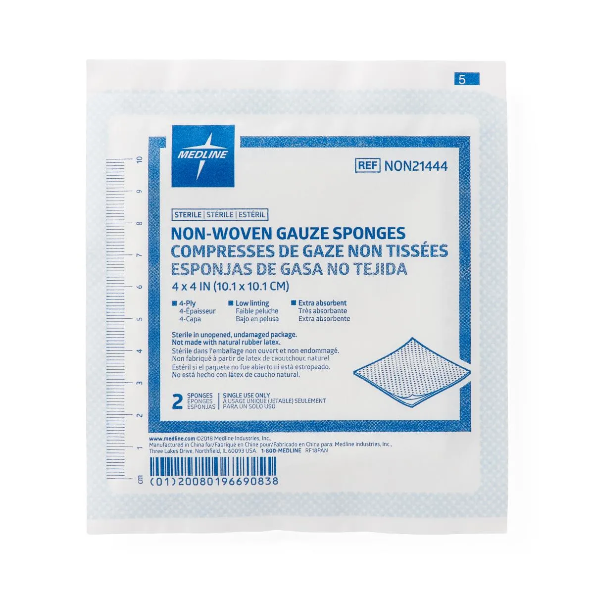 Sterile Non-Woven Sponge, Various sizes